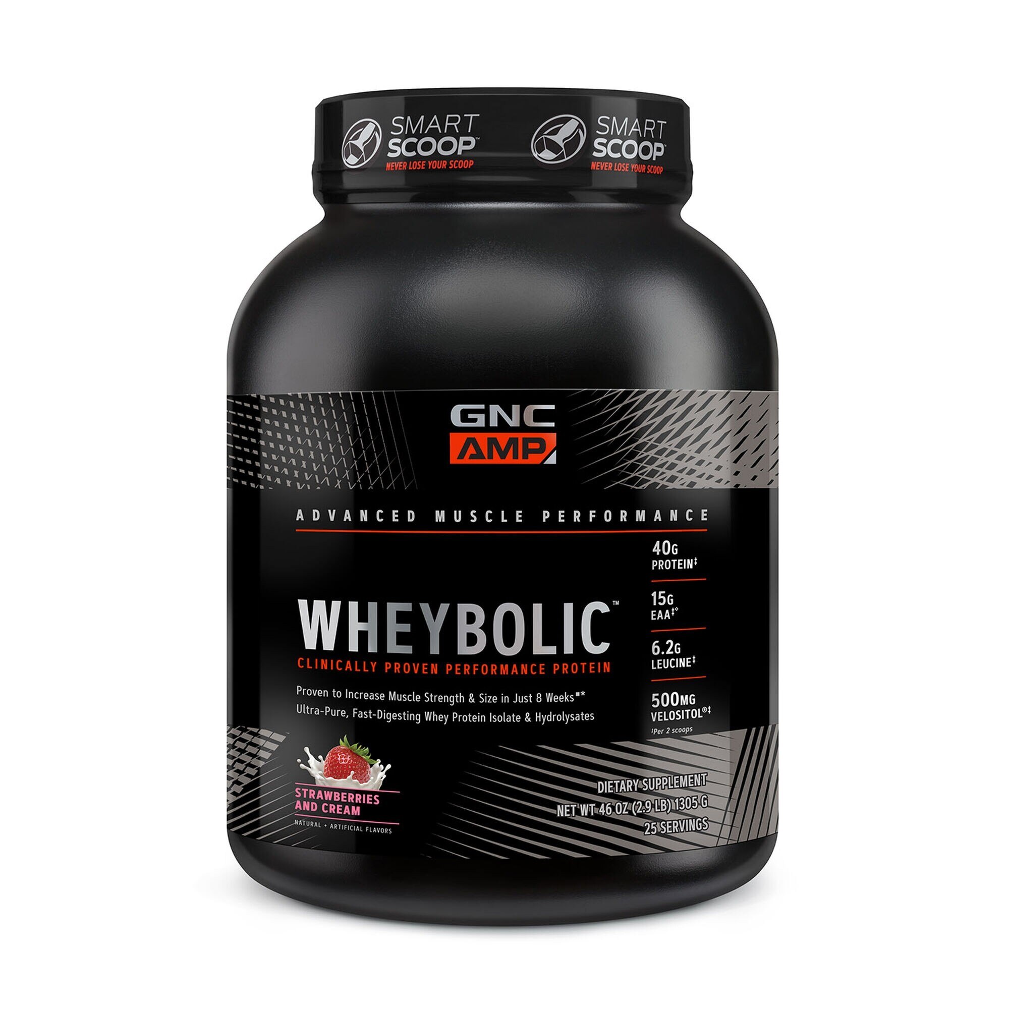 GNC AMP Wheybolic™, Proteina din Zer, cu Aroma de Capsuni si Frisca, 1305 g