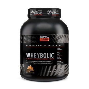 GNC AMP Wheybolic™, Proteina din Zer, cu Aroma de Unt de Arahide, 1307.5 g GNC AMP Wheybolic™, Proteina din Zer, cu Aroma de Unt de Arahide, 1307.5 g