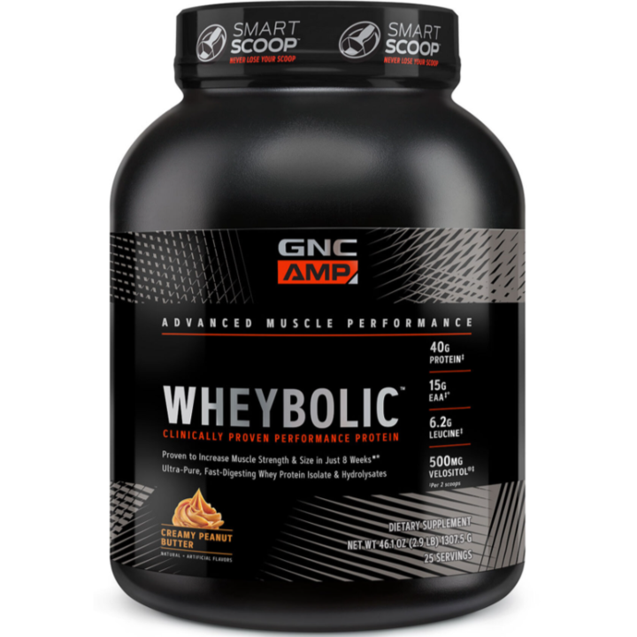 GNC AMP Wheybolic™, Proteina din Zer, cu Aroma de Unt de Arahide, 1307.5 g