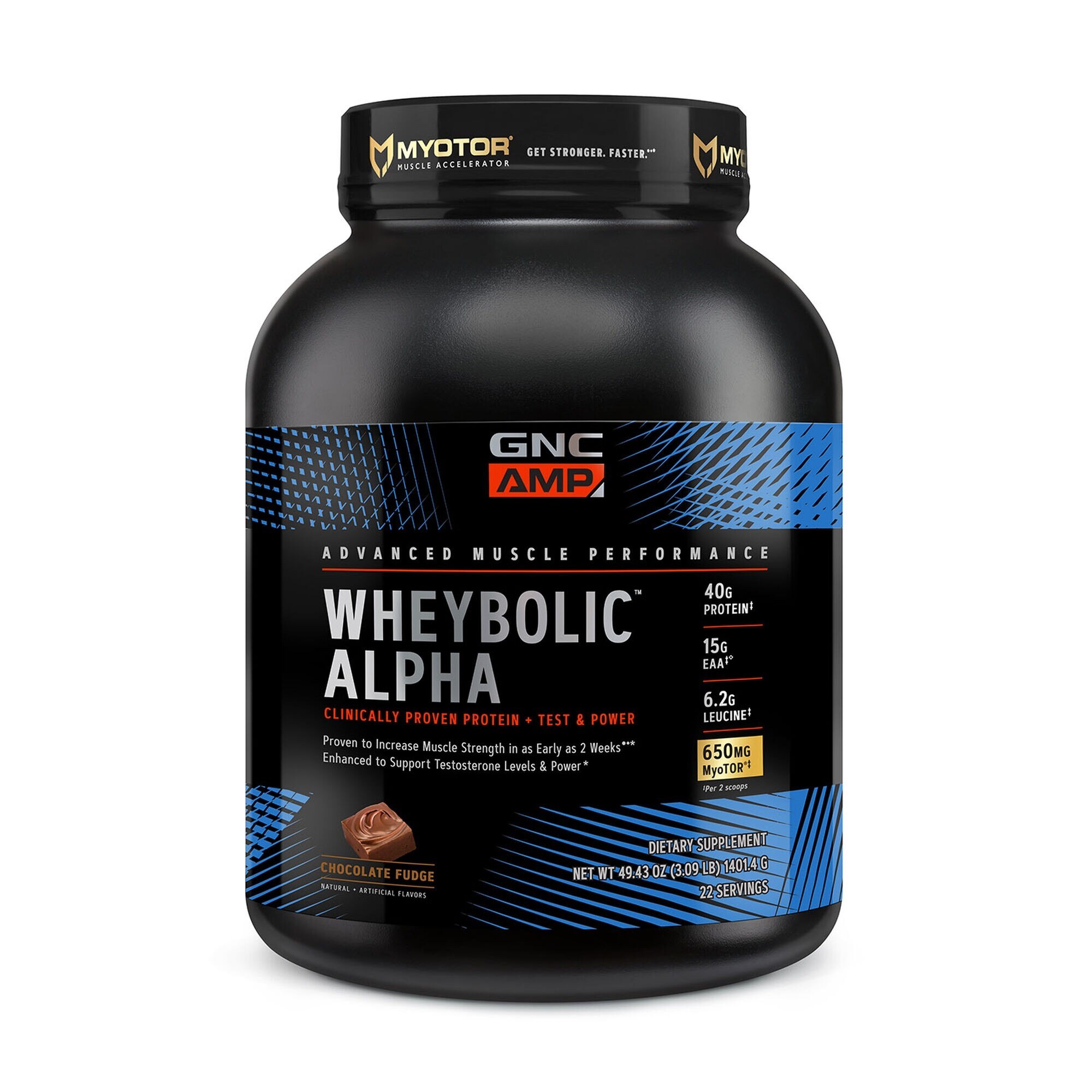 GNC AMP Wheybolic Alpha, Proteina cu Aroma de Ciocolata, 1401.40 g