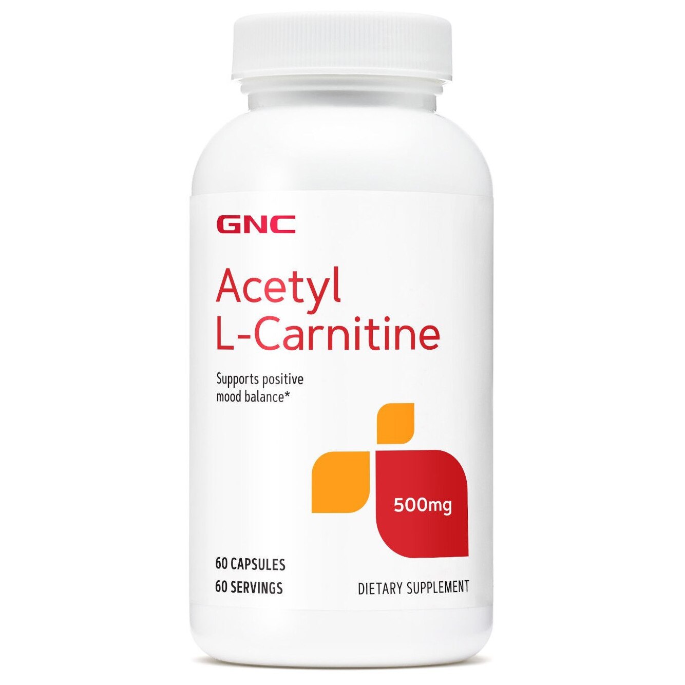 GNC Acetyl-L-Carnitine 500 mg, Acetil L-Carnitina, 60 cps