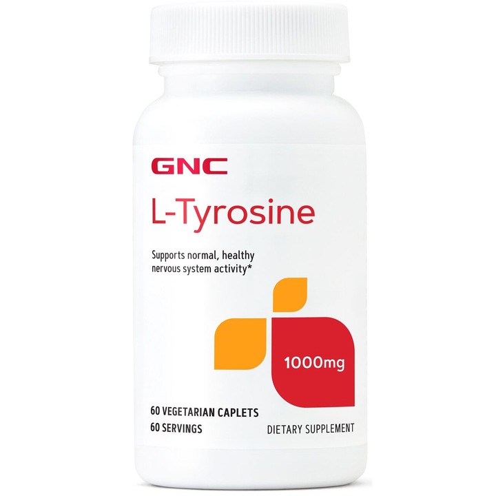 GNC L-Tyrosine 1000 MG, L-Tirozina, 60 tb
