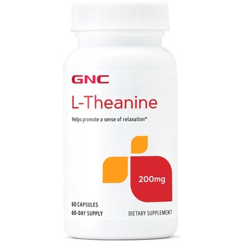 GNC L-Theanine 200mg, L-Teanina, 60 Cps GNC L-Theanine 200mg, L-Teanina, 60 Cps