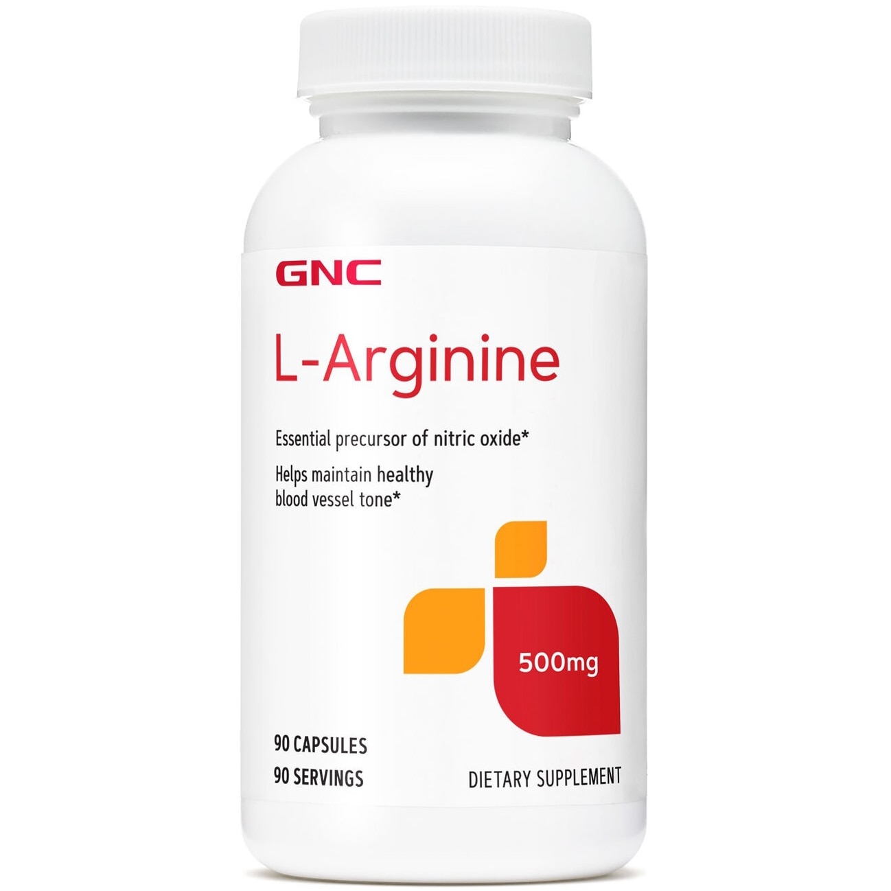 GNC L-Arginine 500 mg, L-Arginina, 90 cps
