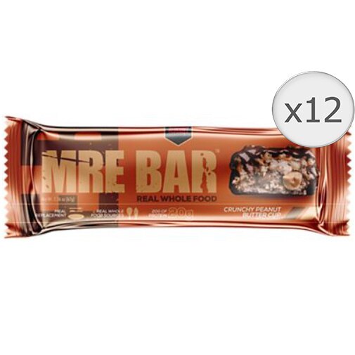 Baton Proteic Redcon1 Mre Bar, aroma de unt de arahide crocant, 12 batoane x 67 g
