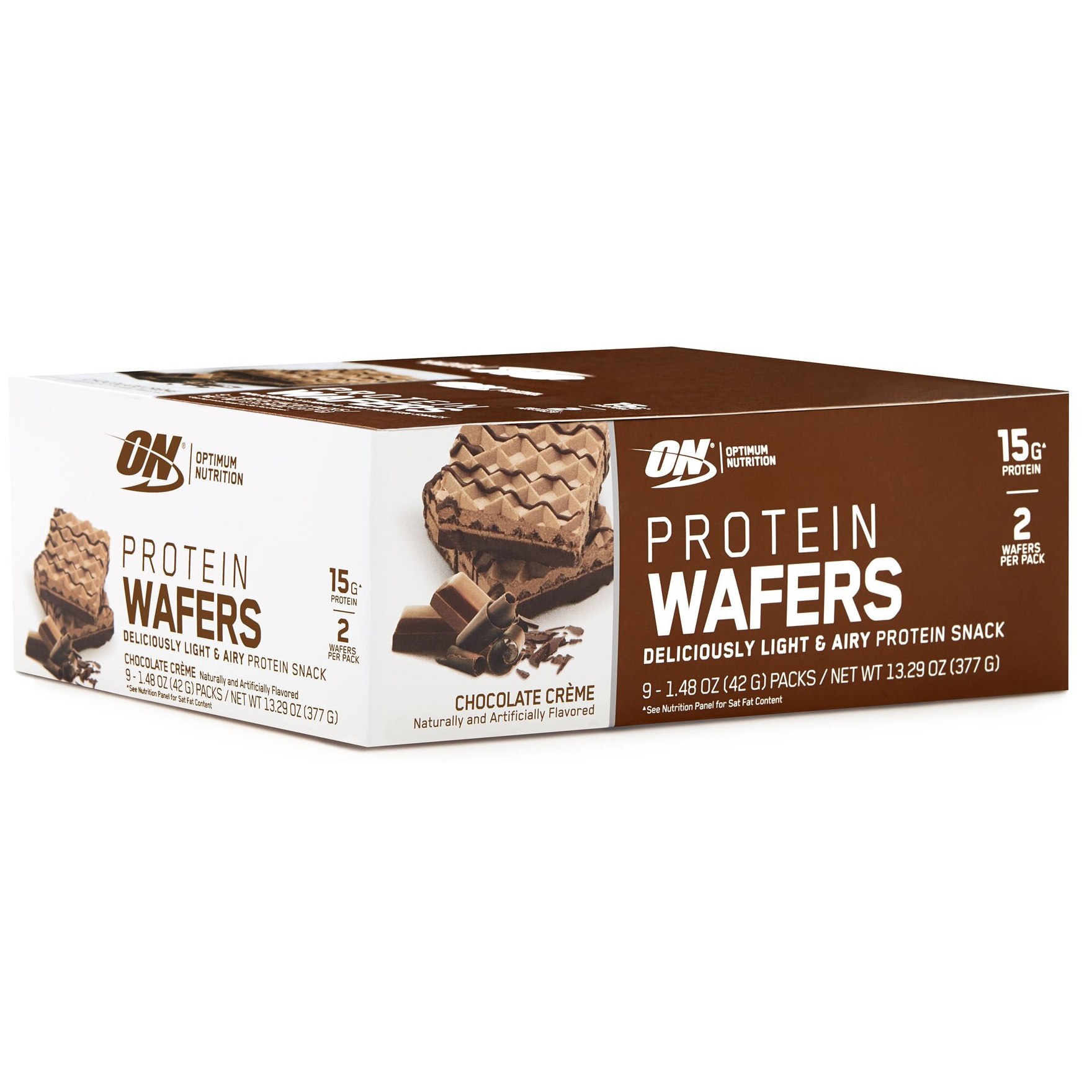 Napolitane Proteice Optimum Nutrition, aroma de ciocolata, 9 napolitane x 42 g