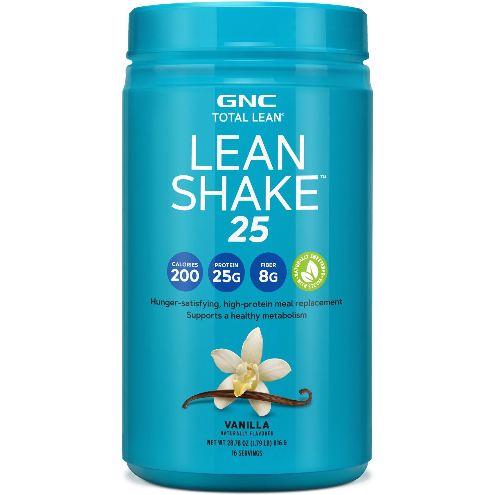 GNC Total Lean® Lean Shake™ 25 Natural Flavors, Shake Proteic, cu Aroma Naturala de Vanilie, 816 g