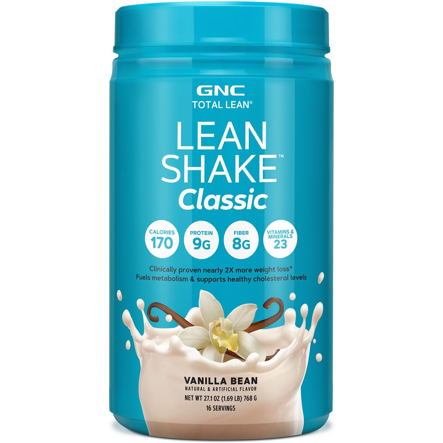 GNC Total Lean® Lean Shake™ Classic, Shake Proteic, cu Aroma de Vanilie, 768 g