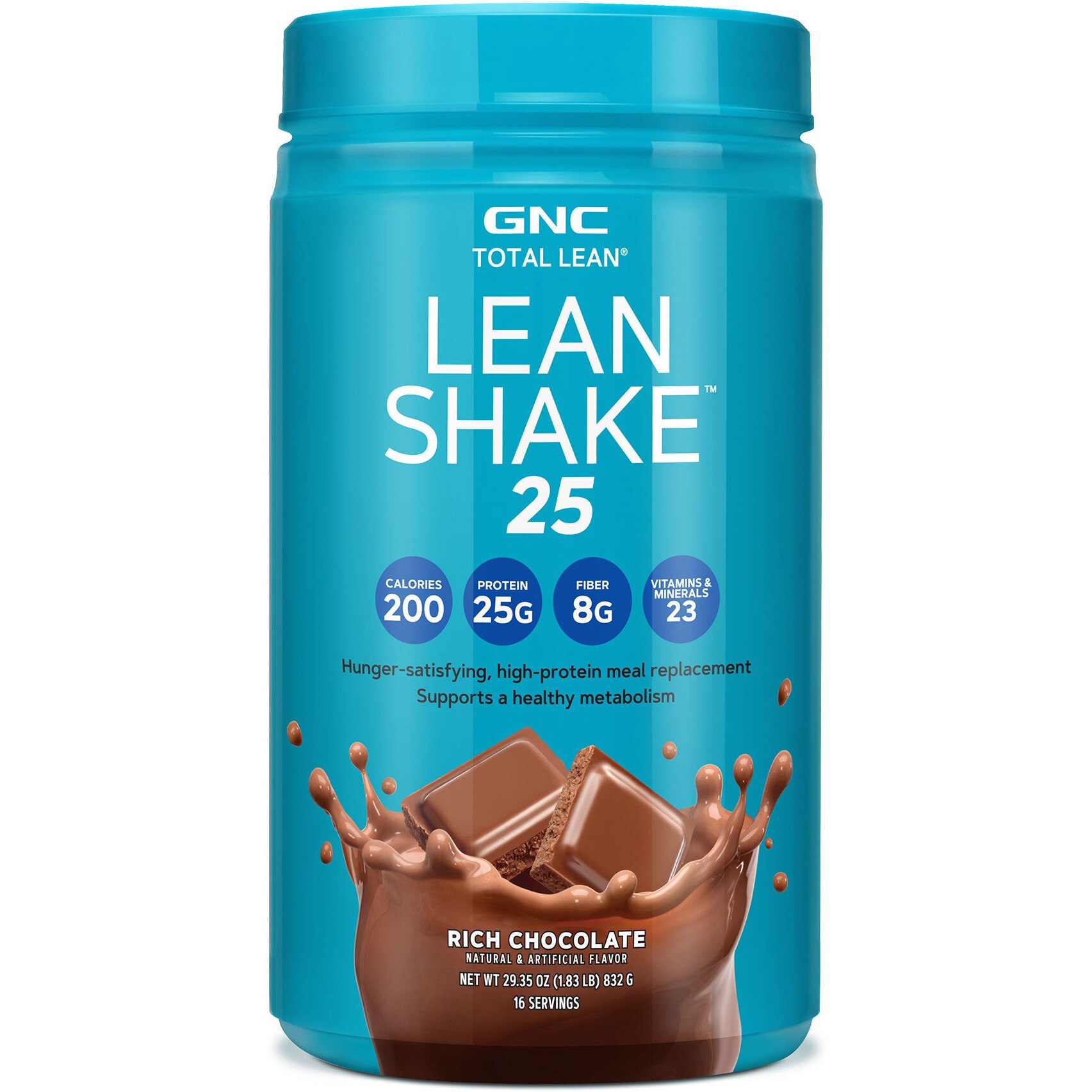 GNC Total Lean® Lean Shake™ 25, Shake Proteic, cu Aroma de Ciocolata, 832 g
