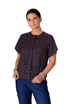 Camasa dama vaporoasa, Giorgal, model inimi, bleumarin, Isma, Bleumarin, M-L Camasa dama vaporoasa, Giorgal, model inimi, bleumarin, Isma, Bleumarin, M-L