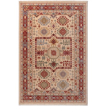 Covor din lana Antique 6668-1-53555, 80x145 cm, bej/bordeaux, model clasic Covor din lana Antique 6668-1-53555, 80x145 cm, bej/bordeaux, model clasic