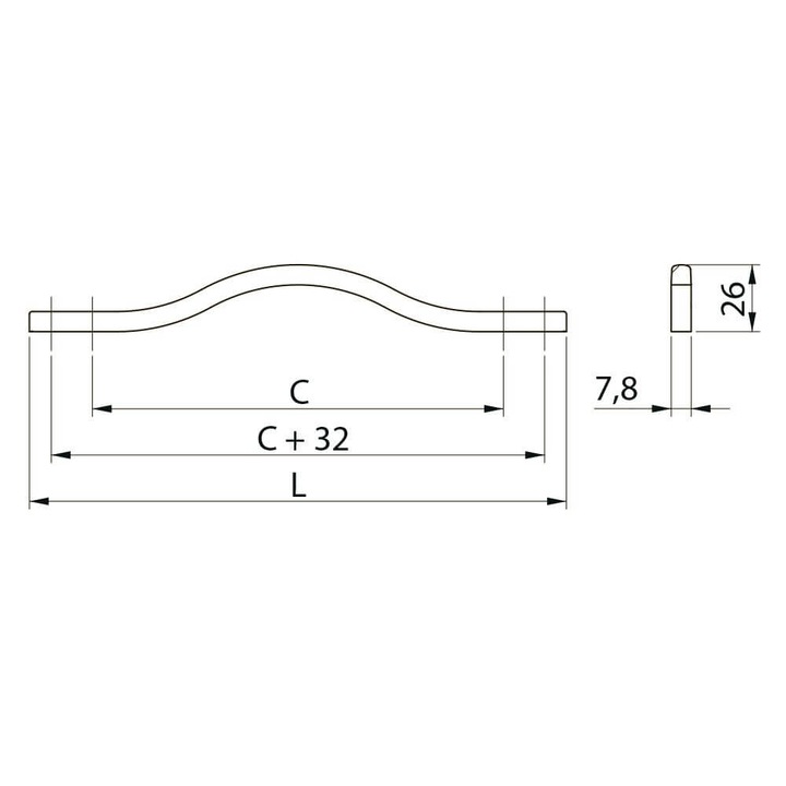 Дръжка VITO 288 мм, черен мат