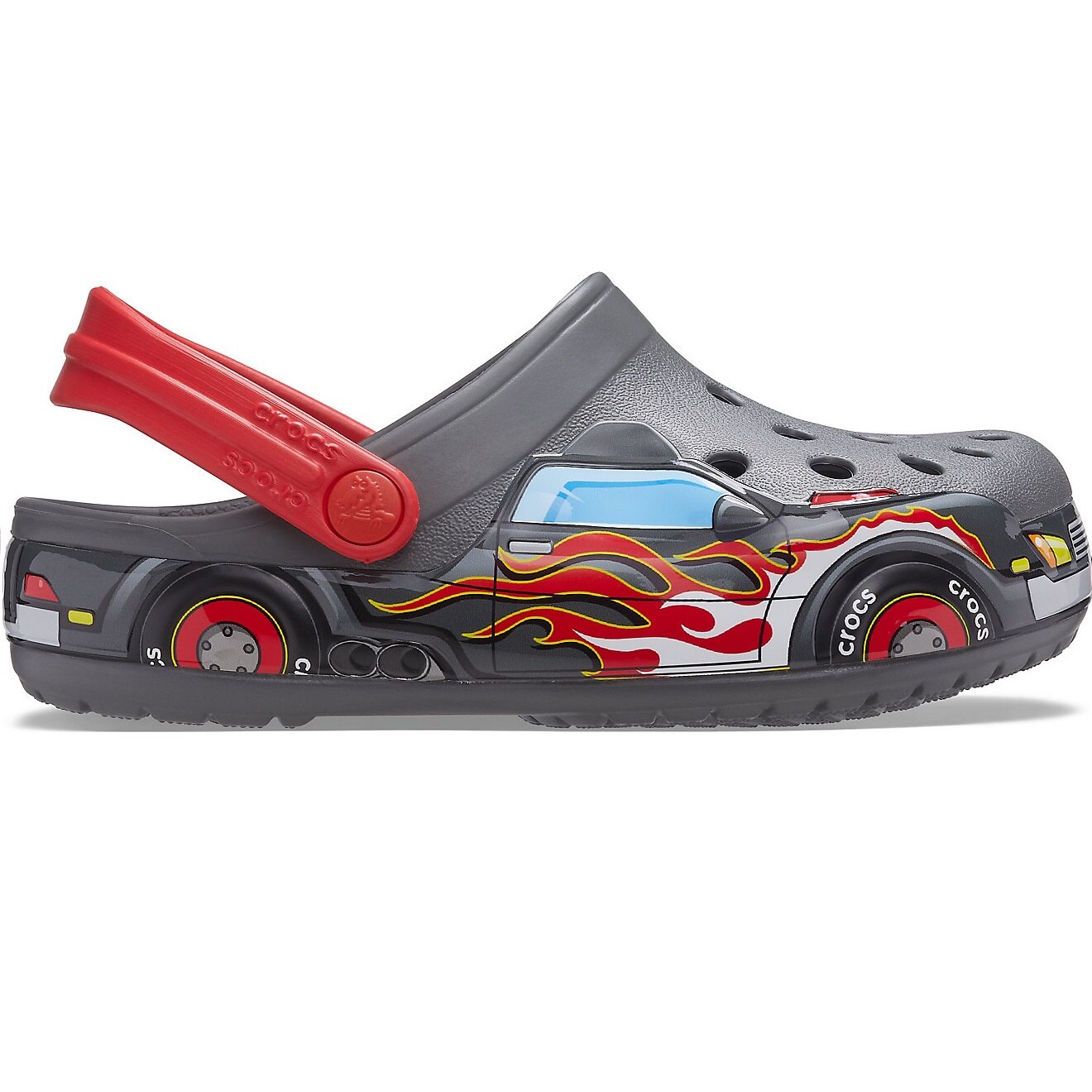 Papuci Crocs Fun Lab Truck, Gri/Rosu