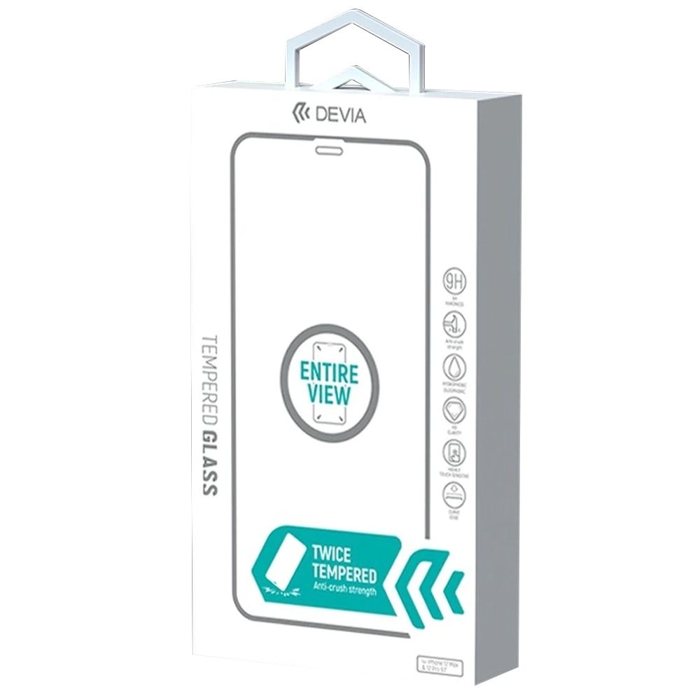 Folie Devia Sticla Van Entire View Full Twice compatibila cu iPhone 12 Pro Max, Black