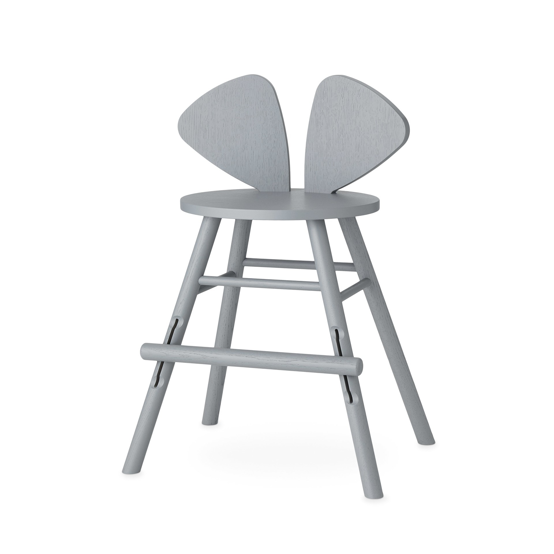 Scaun Pentru Copii Reglabil Din Lemn Nofred Mouse High Chair Junior, 77.3 x 51.6 x 43.9 cm, Gri