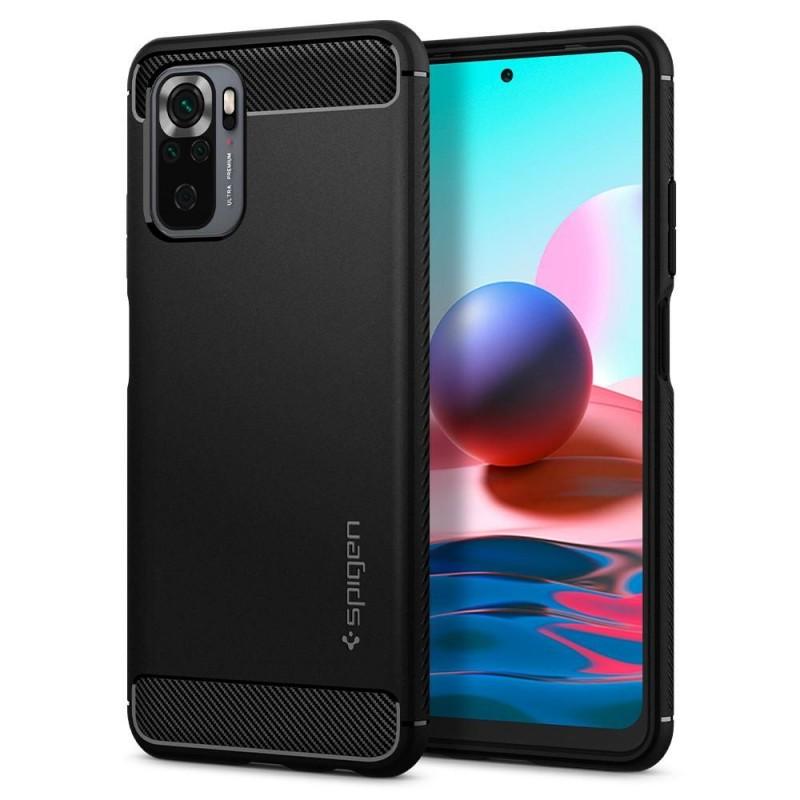 Carcasa Spigen Rugged Armor compatibila cu Xiaomi Redmi Note 10/10S Matte Black