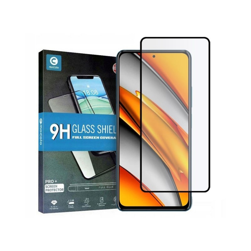 Folie Sticla Full Cover Full Glue Mocolo Compatibila Cu Xiaomi Poco F3, Adeziv Pe Toata Suprafata Foliei