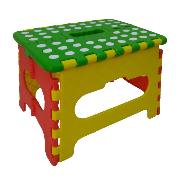 Scaun pliabil pentru copii Multicolor, PVC, 28x21x21 cm