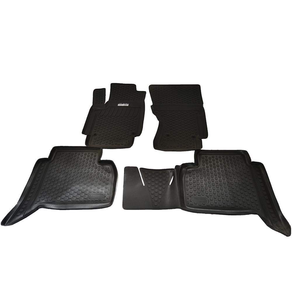 Set covorase AutoLux, presuri tip tavita, cauciuc, pentru Volkswagen Amarok 2009-, negru, 4 buc