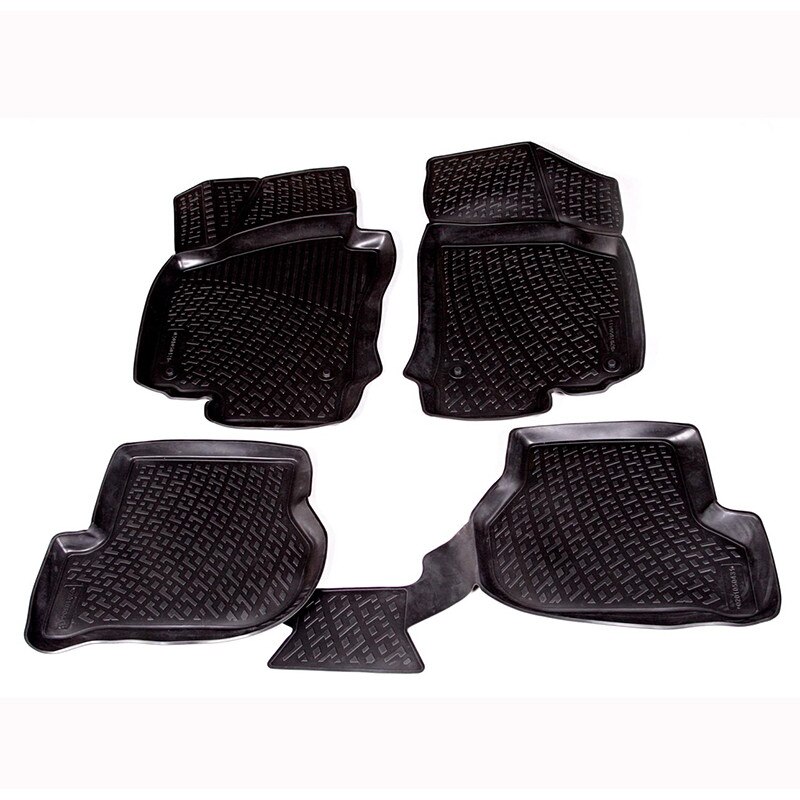 Set covorase AutoLux, presuri tip tavita, cauciuc, pentru Volkswagen Golf 6 (A6 5K) 2008-2013, negru, 4 buc