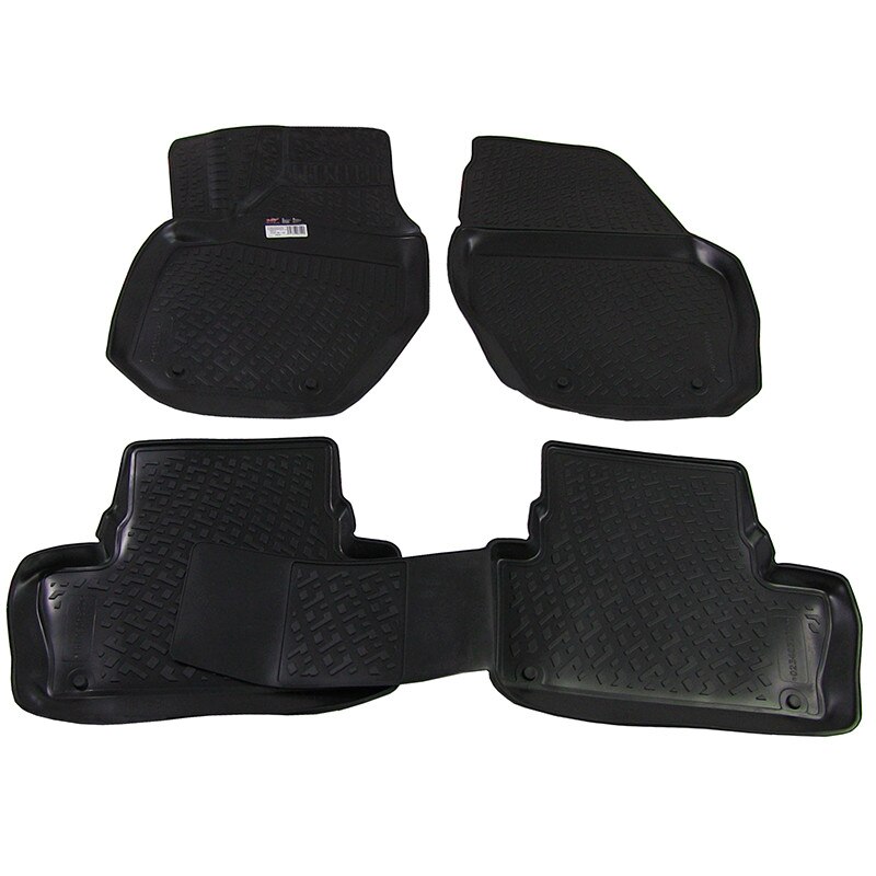 Set covorase AutoLux, presuri tip tavita, cauciuc, pentru VOLVO XC60 2008-, negru, 4 buc