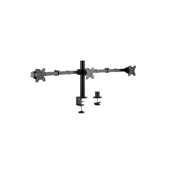 Стойка за 3 монитора Blackmount, 17 "- 27", макс. 7 кг / монитор, Черен