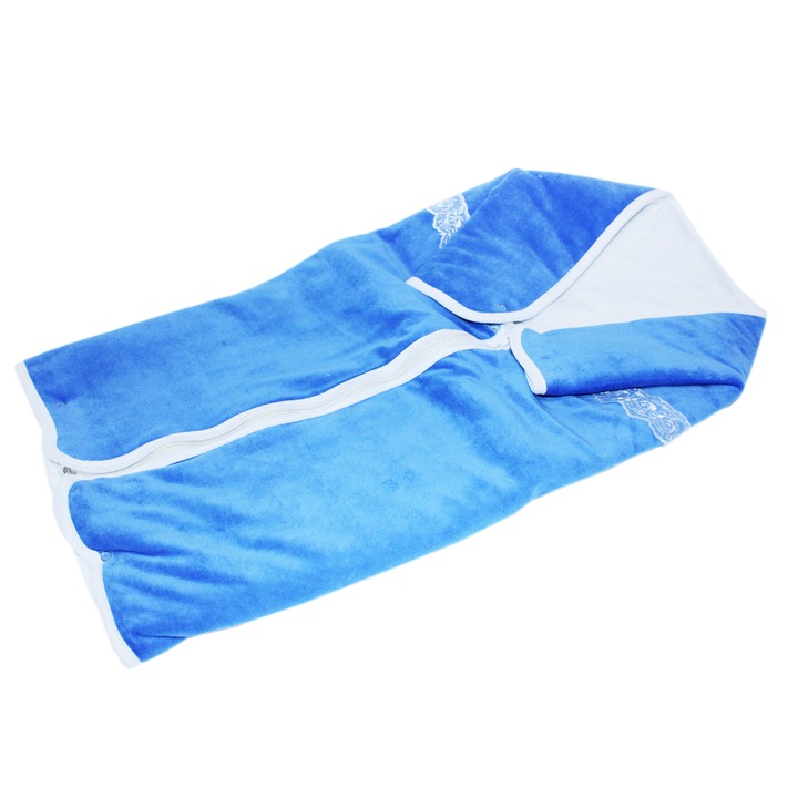 Port bebe albastru din catifea, 70x70 cm, REC1198