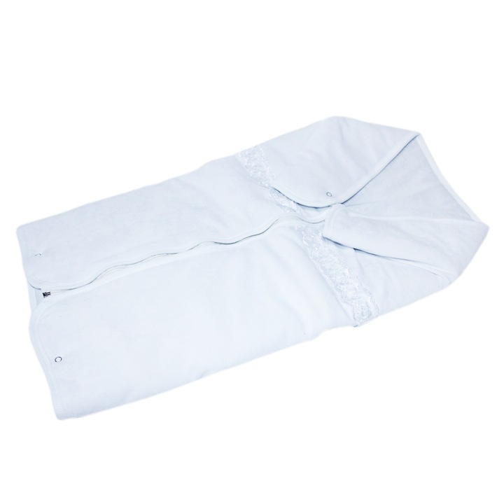 Port bebe alb din catifea, 70x70 cm, REC1199