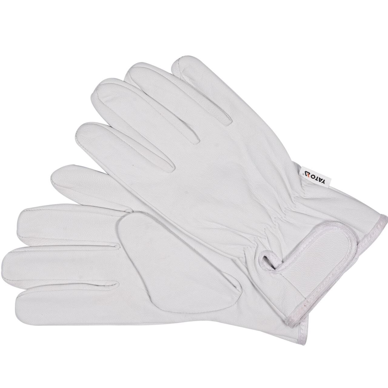 Manusi protectia muncii, Yato YT-74647, marimea L, piele naturala, culoare alb