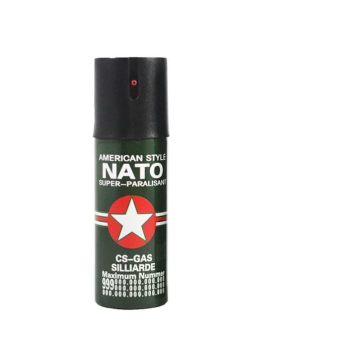 Spray paralizant iritant, lacrimogen autoaparare si husa inclusa, 5m Raza de Actiune, 60 ml