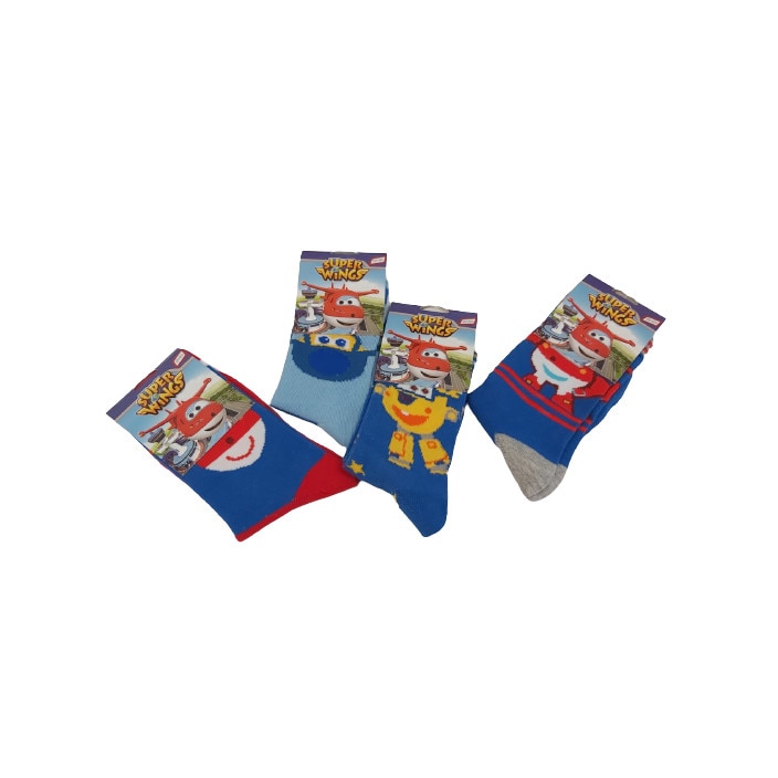 Set 4 sosete Super Wings Avioane 7169, Multicolor