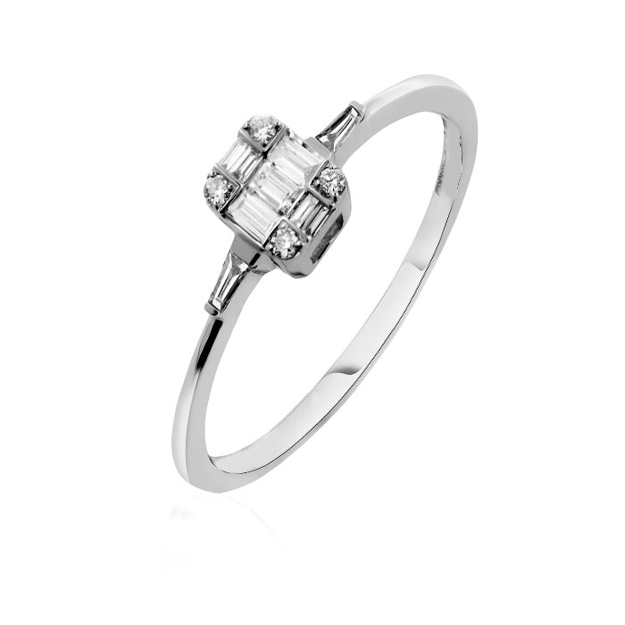 Inel cu diamante, Ilex Gold, 275086, 54 mm