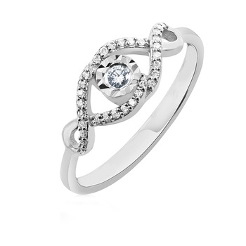 Inel cu diamante, Ilex Gold, 275076, 54 mm Inel cu diamante, Ilex Gold, 275076, 54 mm