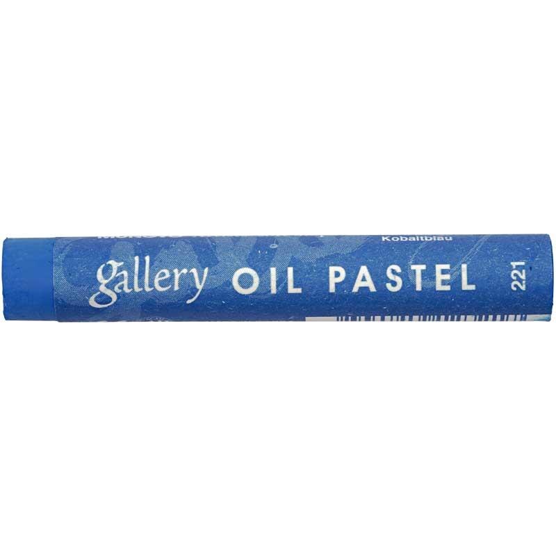 Set 6 creioane ulei pastel Gallery Oil Chalk Premium, 7 cm x 11 mm, Albastru Cobalt