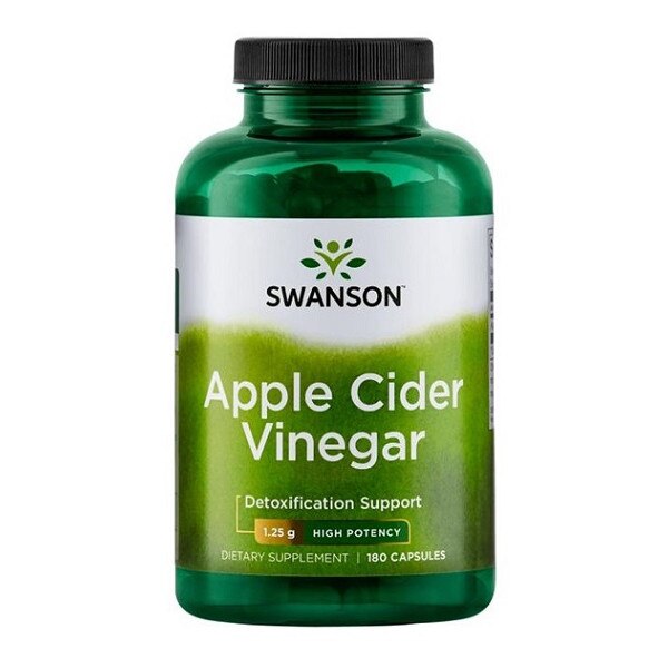 Supliment alimentar, Otet de Mere (625 mg), Swanson Apple Cider Vinegar - 180 capsule (180 doze)