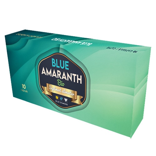 Supliment pentru reducerea colesterolului Blue Amaranth BIO, Blue Diamond, 10 capsule