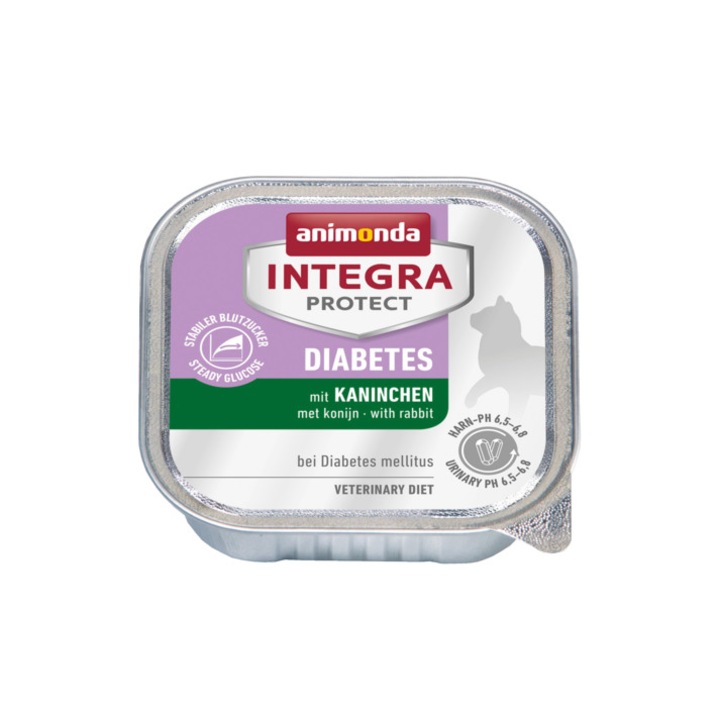 Hrana umeda pentru pisici Integra Protect Diabetic, Iepure, 100gr