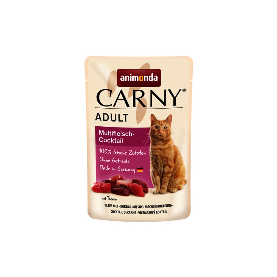 Mancare umeda pentru pisici Carny Adult, Multicocktail, 85g