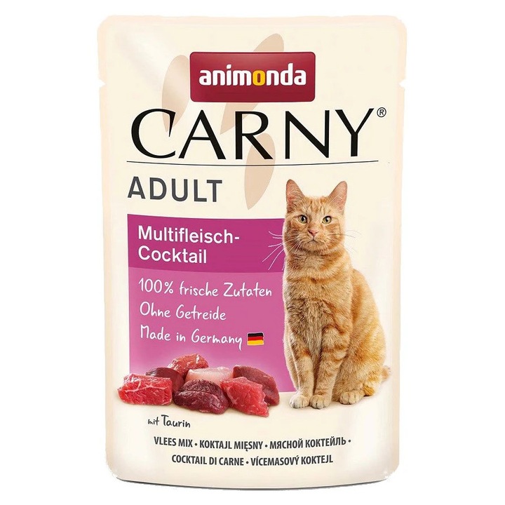Mancare umeda pentru pisici Carny Adult, Multicocktail, 85g