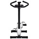 Bicicleta de fitness cu centura de rezistenta, vidaXL, Metal, 64 x 41 x 104 cm, Negru