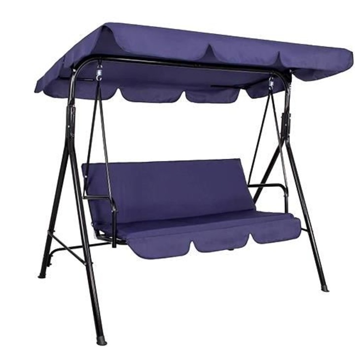 Balansoar gradina, albastru, 170x110x150 cm, Cecilia