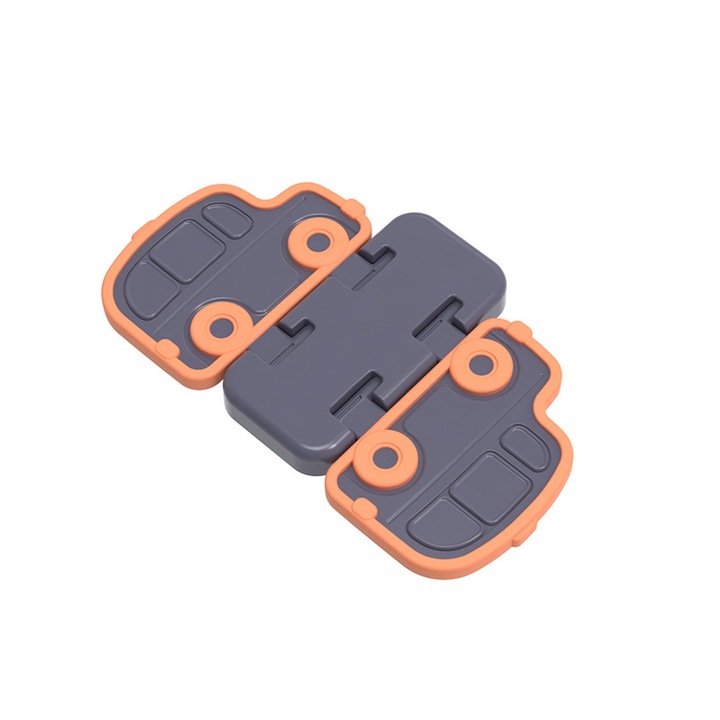 Set 2 sigurante, Empria, pentru geamuri/usi glisante, 11x6.5x0.7 cm, albastru inchis