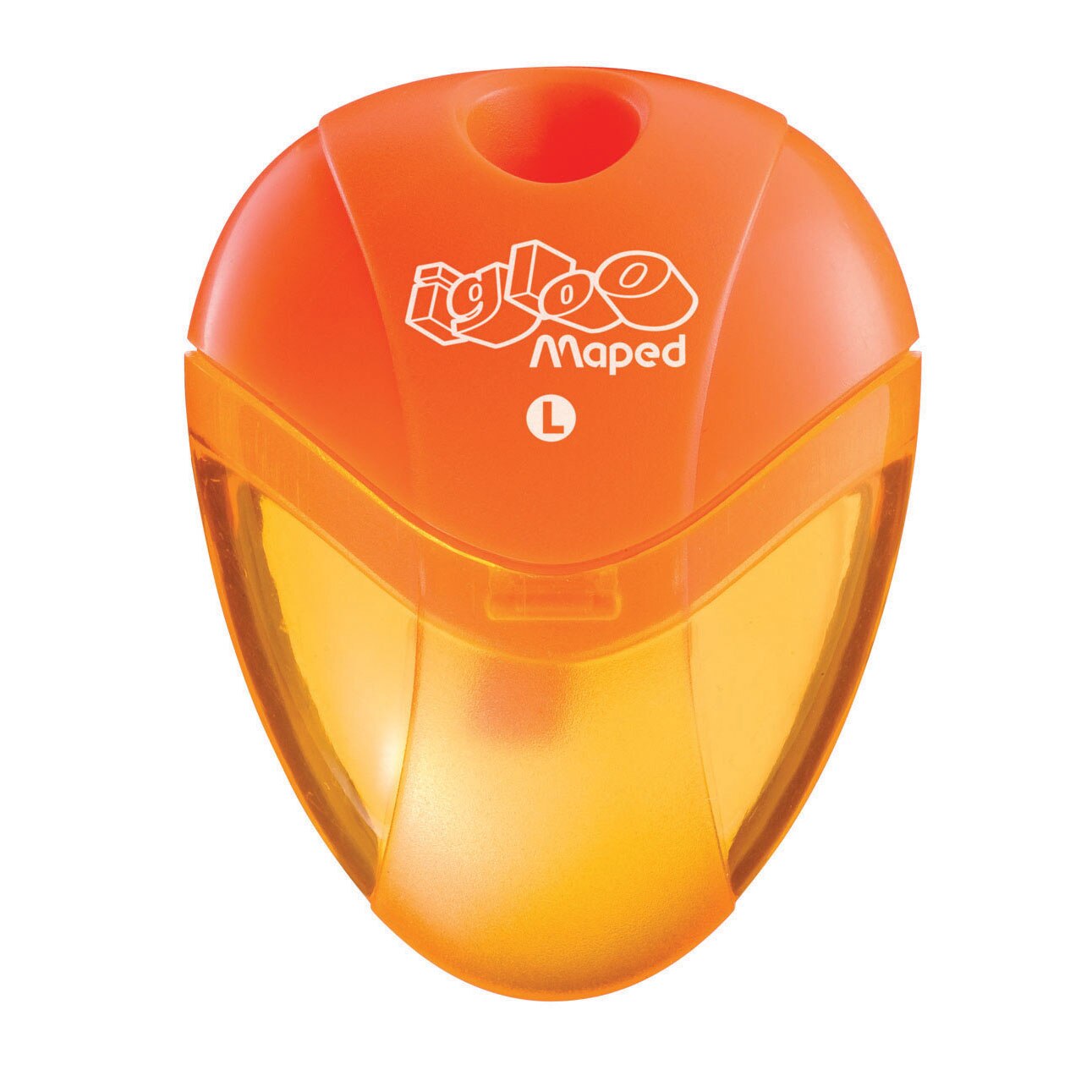 Ascutitoare simpla Maped I-gloo pentru stangaci, cu rezervor, Portocaliu