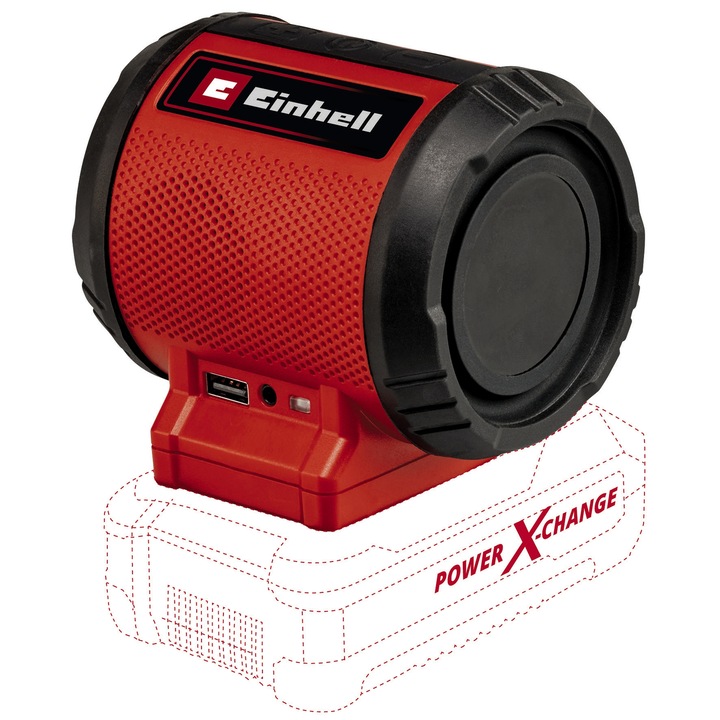 Einhell TC-SR 18 Li BT, Solo високоговорител с батерии, PXC, Bluetooth, MP3, AUX, USB връзка. за зареждане