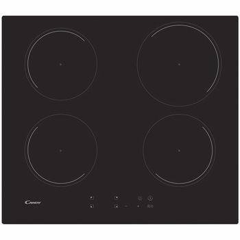 Plita incorporabila Candy CI642C, Inductie, 4 zone de gatit, Rouch control, Booster, 60 cm, Negru