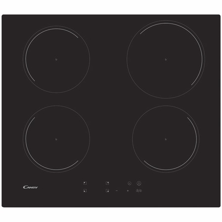 Plita incorporabila Candy CI642C, Inductie, 4 zone de gatit, Rouch control, Booster, 60 cm, Negru