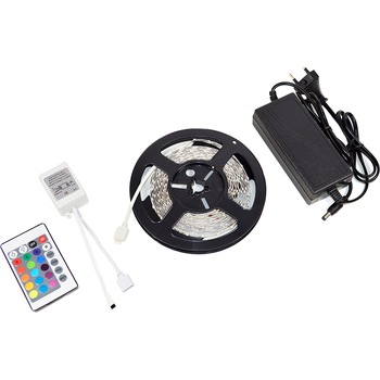 Banda LED PNI D-Light 60RGB, flexibila, pentru interior, 60 LED/m, 12V, 5 m, telecomanda si transformator incluse Banda LED PNI D-Light 60RGB, flexibila, pentru interior, 60 LED/m, 12V, 5 m, telecomanda si transformator incluse