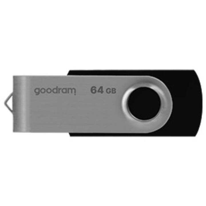 Goodram UTS2 USB flash meghajtó, 64 GB, USB 2.0, fekete