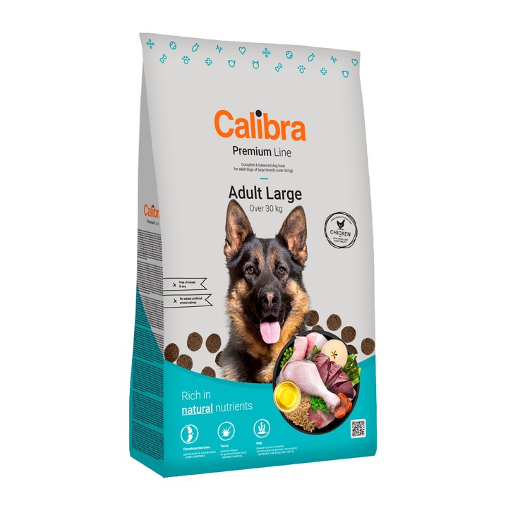 Hrana uscata pentru caini Calibra Premium Line Adult Large, 12 Kg