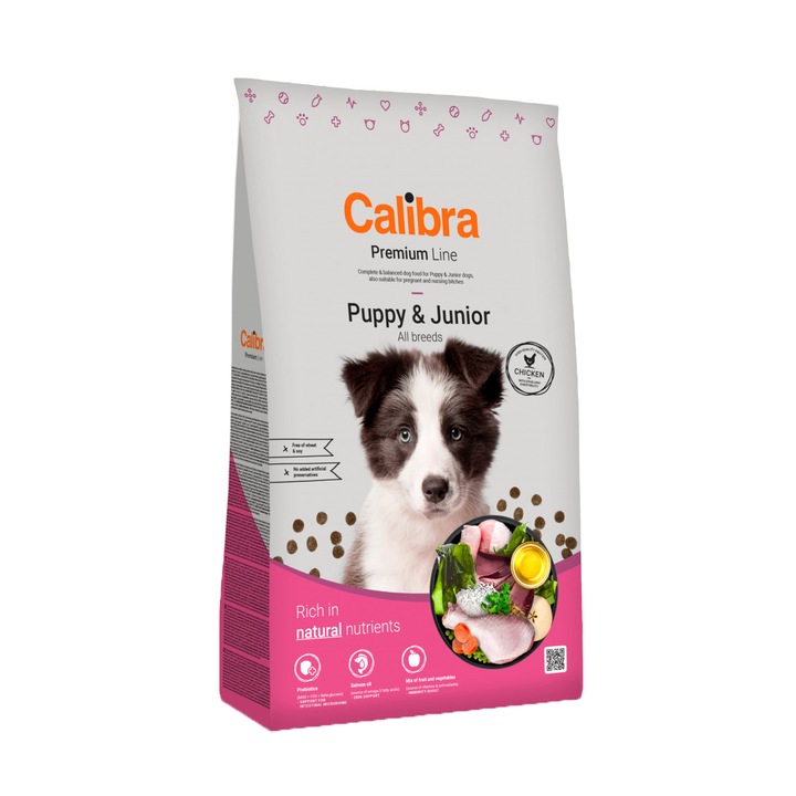 Hrana uscata pentru caini Calibra Premium Line Puppy & Junior, 3 Kg
